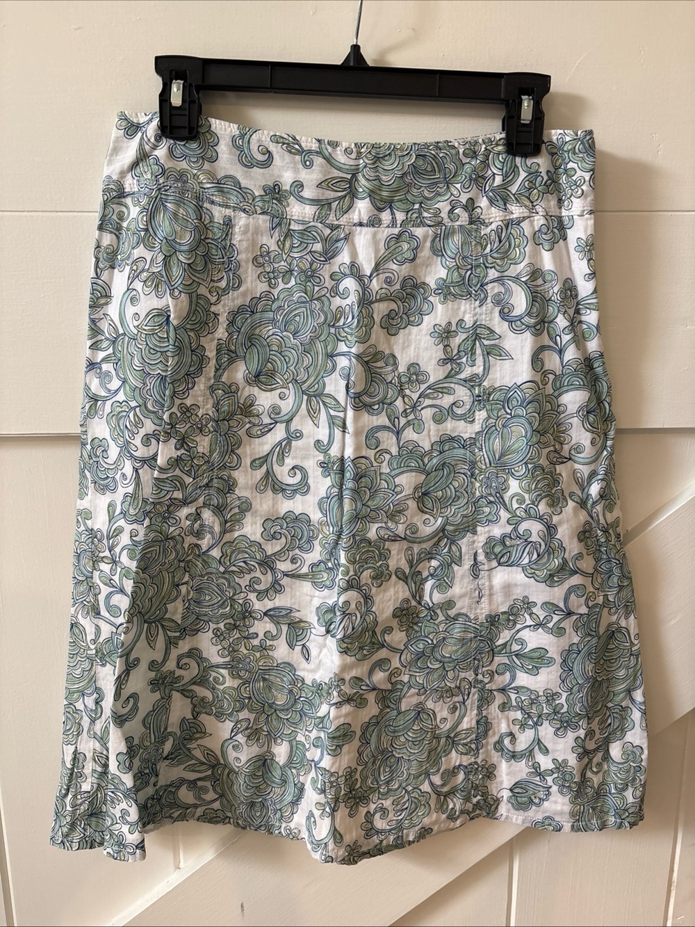 Eddie Bauer Knee Length A Line Paisley Floral Skirt Size 4 Lined Cottagecore
